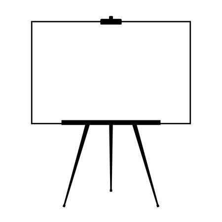 Advertising stand or flip chart or blank artist easel isolated on white background. Presentation blank white board for conference. Vector illustrationのイラスト素材