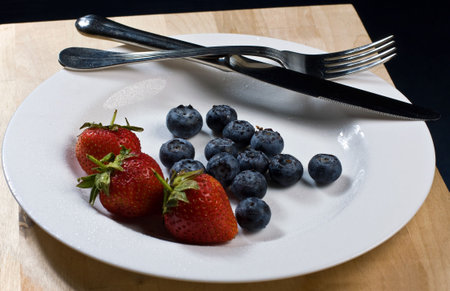 berries on plateの写真素材