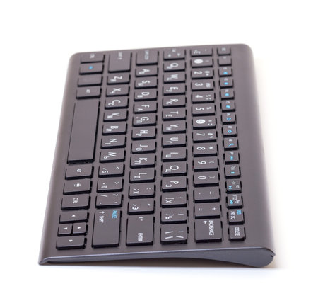 Black computer keyboard isolated on a white background