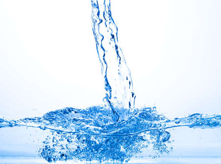 Stream of Water Falling into the Water, closeupの写真素材