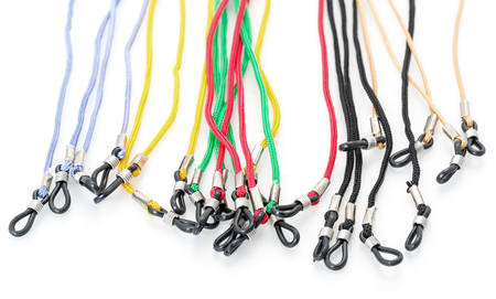 Colorful Cords with a Loops for Eyeglasses, close upの写真素材