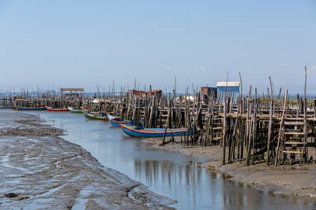 Very Old Dilapidated Fishermen Village, Comporta, Portugalの写真素材