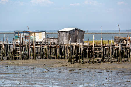 Very Old Dilapidated Fishermen Village, Comporta, Portugalの写真素材
