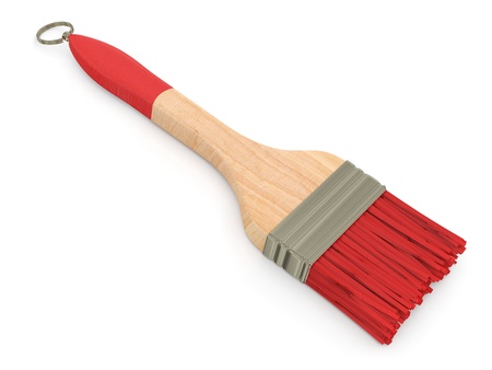 Paint brush on white backgroundの写真素材