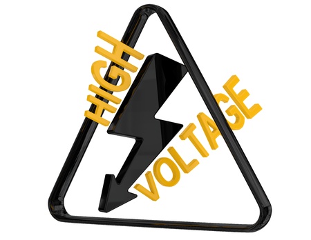 High voltage. 3D signの写真素材