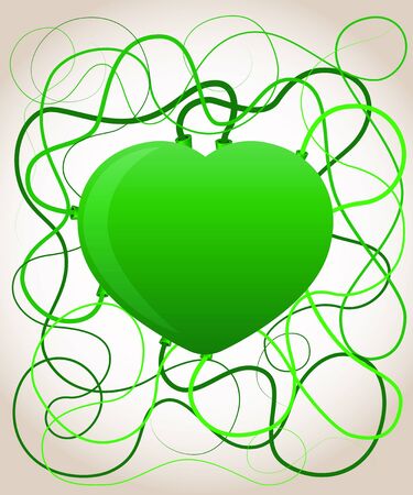 Green heart. Ecology concept. のイラスト素材