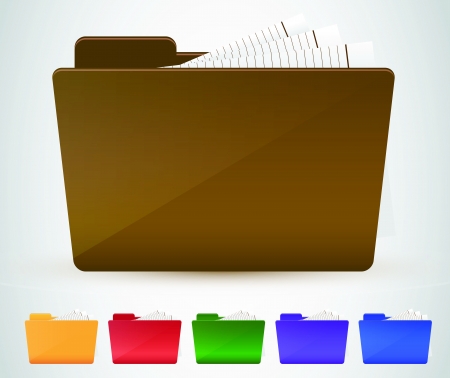 Folder icon set. illustration のイラスト素材