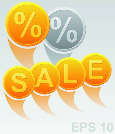 Sale sign with percent discount  illustration のイラスト素材