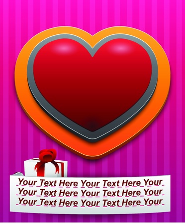 Gift card  Valentine s Day  illustration のイラスト素材