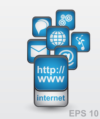 Web Site and Internet icons set   buttonsのイラスト素材