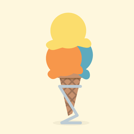 Ice cream. Vector object.のイラスト素材