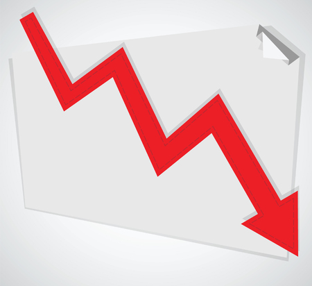 Business graph. Vector decreasing chartのイラスト素材