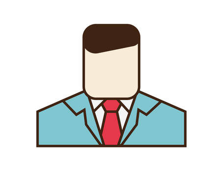 Manager icon. Vector sign of a man isolated on white backgroundのイラスト素材