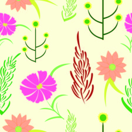 summer flowers background.のイラスト素材