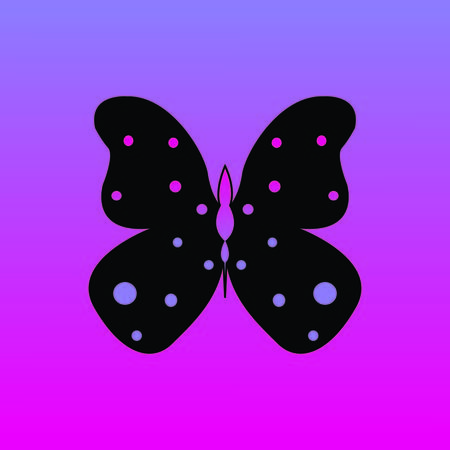 butterfly with gradient backgroundのイラスト素材