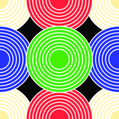colorful circles seamless printのイラスト素材