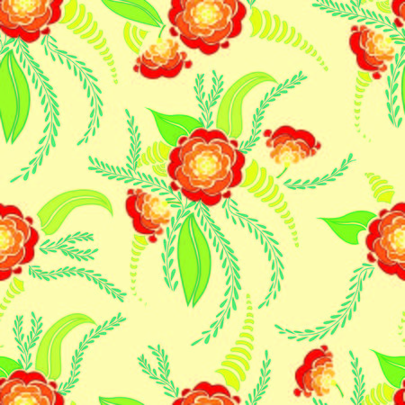 floral print seamless patternのイラスト素材