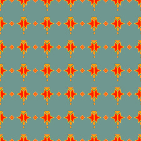 orange tribal print with grey backgroundのイラスト素材