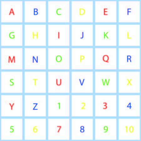 alphabets and numbersのイラスト素材