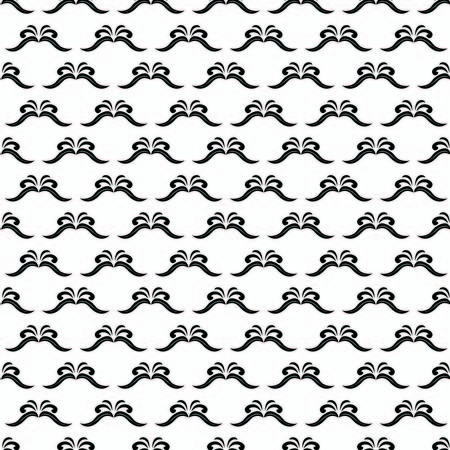 black traditional print seamless repeat patternのイラスト素材