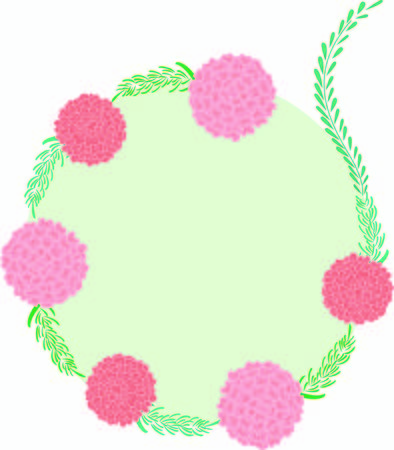 round floral frameのイラスト素材
