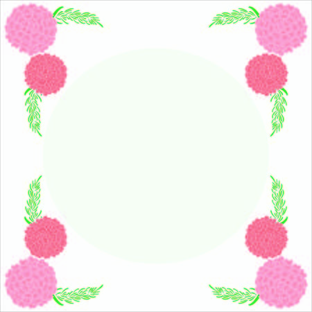 floral frameのイラスト素材