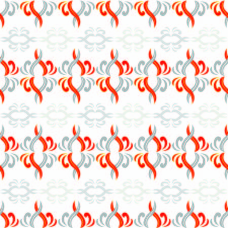 orange and grey traditional print seamless repeat patternのイラスト素材