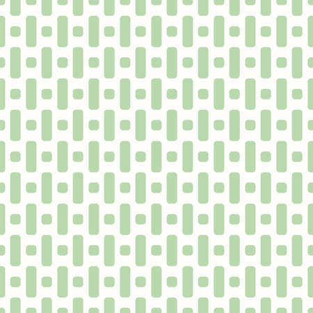 pastel green rounded rectangle geometric seamless repeat patternのイラスト素材
