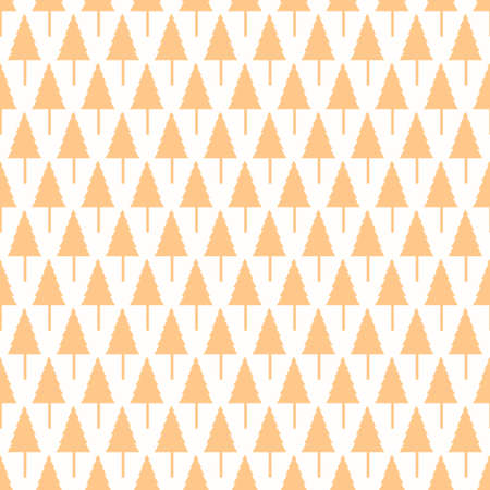 orange triangle trees geometric seamless repeat patternのイラスト素材