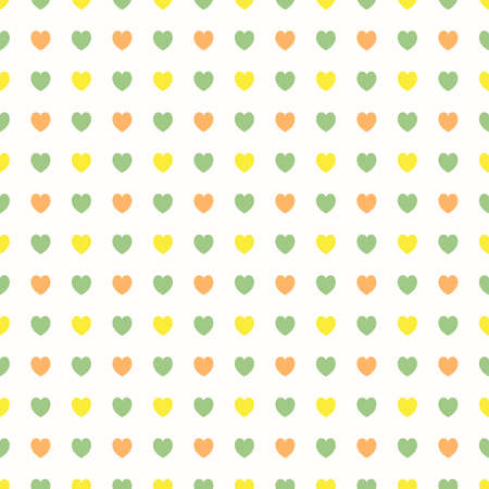 colorful hearts seamless repeat patternsのイラスト素材