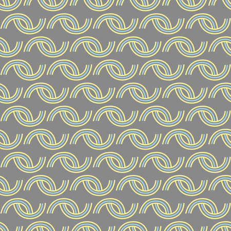 colorful rainbow semi-circles with grey background seamless repeat patternのイラスト素材