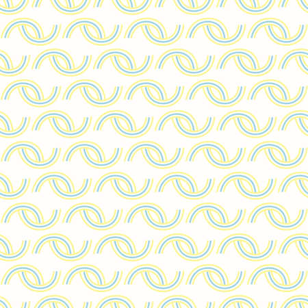 colorful rainbows semi-circles seamless repeat patternのイラスト素材