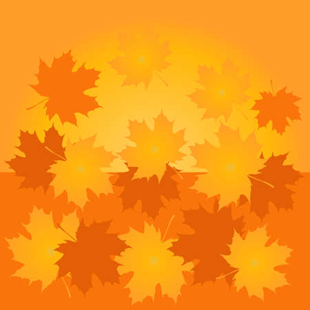 Autumn Background. Maple yellow and orange Leaves.のイラスト素材