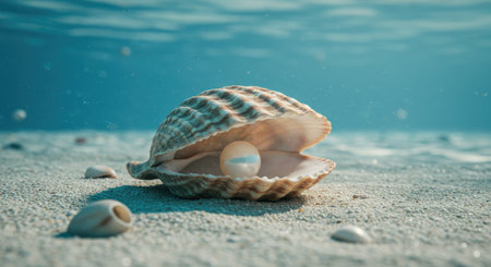 Seashells on the sandy beach in the Red Sea.の素材