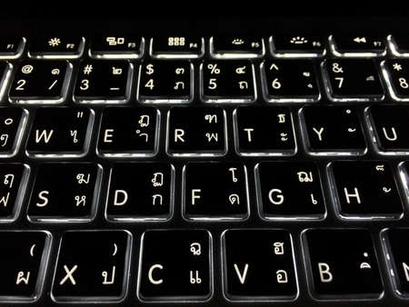 Thai and English keyboard on MacBook Proの素材