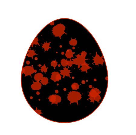 colorful chicken egg with different patterns on a white backgroundのイラスト素材