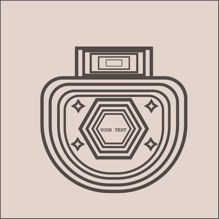 a jar or perfume container in a soft pink colorのイラスト素材