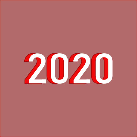 lettering 2020 to the new year and christmas vector illustration for the holidayのイラスト素材