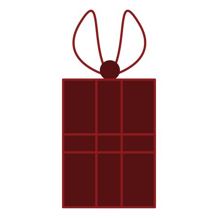 Gift for a new year and Christmas on a white background insulated tape-bandaged vectorのイラスト素材