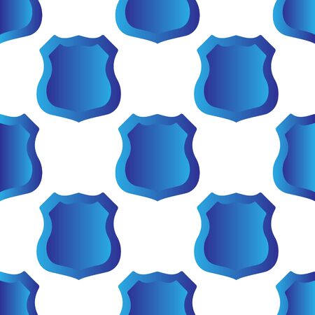 Police, security, sheriff, detective, seamless paternity badge. Blue gradient isolated on white background, vector.のイラスト素材