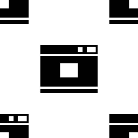 Camera pattern, for the website for photo studios, documents, model photo. A black silhouette isolated on a white background. Symbol for the design of mobile app, game. Vectorのイラスト素材