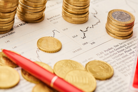 study the financial marketの写真素材