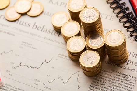 study the financial marketの写真素材