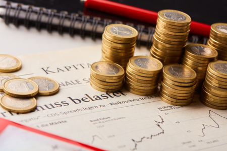 study the financial marketの写真素材