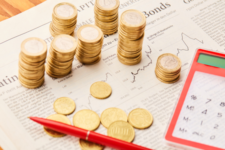 study the financial marketの写真素材