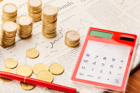 study the financial marketの写真素材