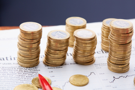 study the financial marketの写真素材