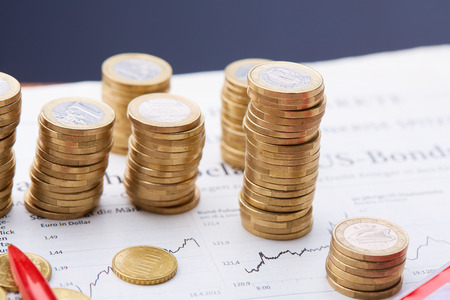study the financial marketの写真素材
