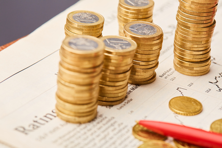 study the financial marketの写真素材