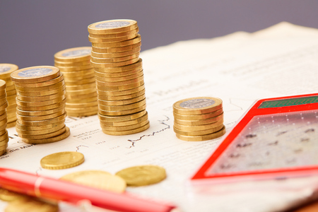 study the financial marketの写真素材